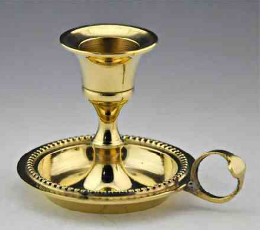 Brass Gold Candle Holder with Handle