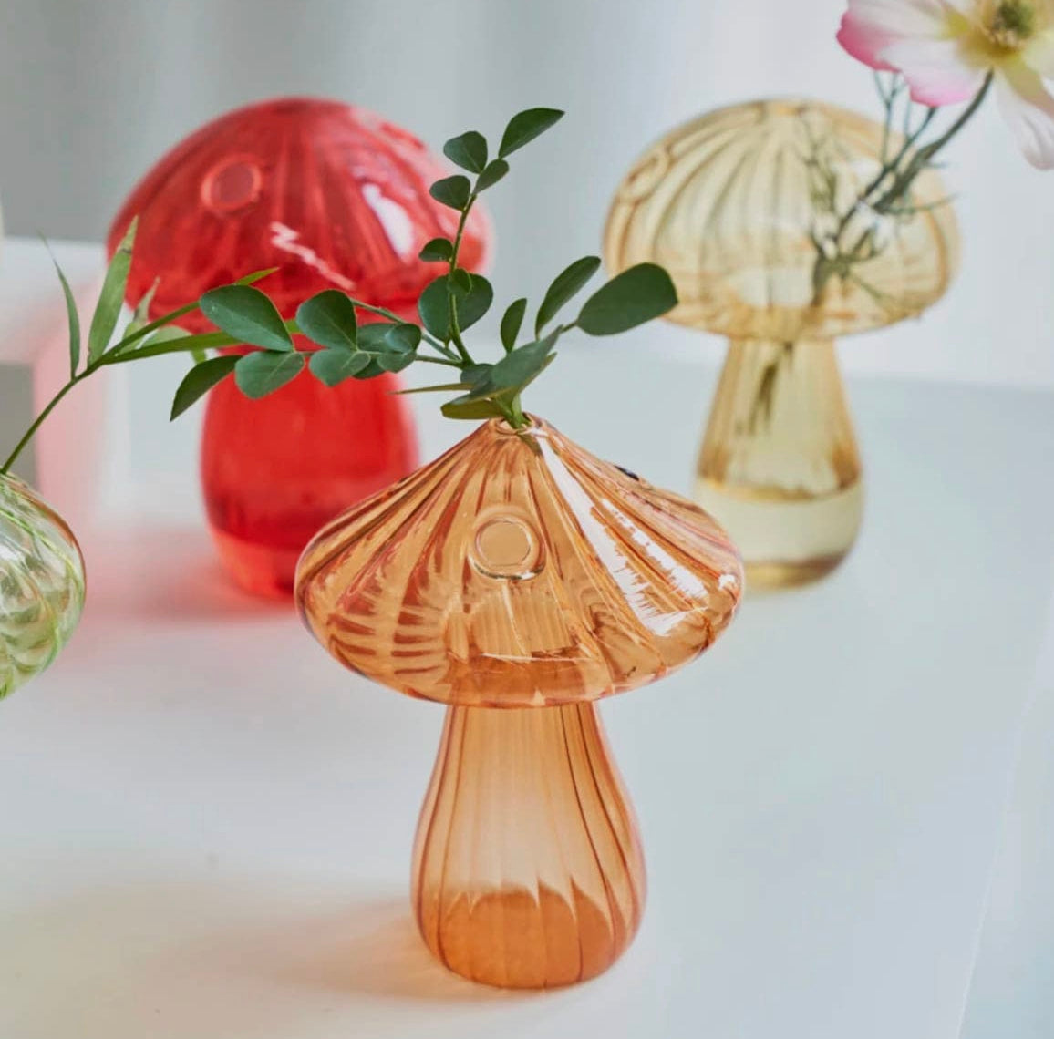 Mushroom Glass Vase