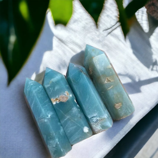 Blue Sky Amazonite Crystal Tower
