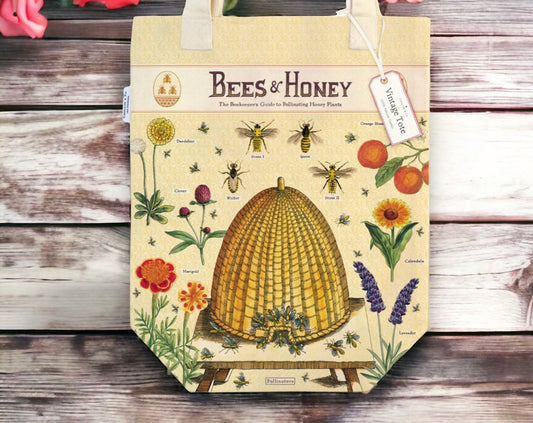 Cavallini Canvas Bees & Honey Tote bag