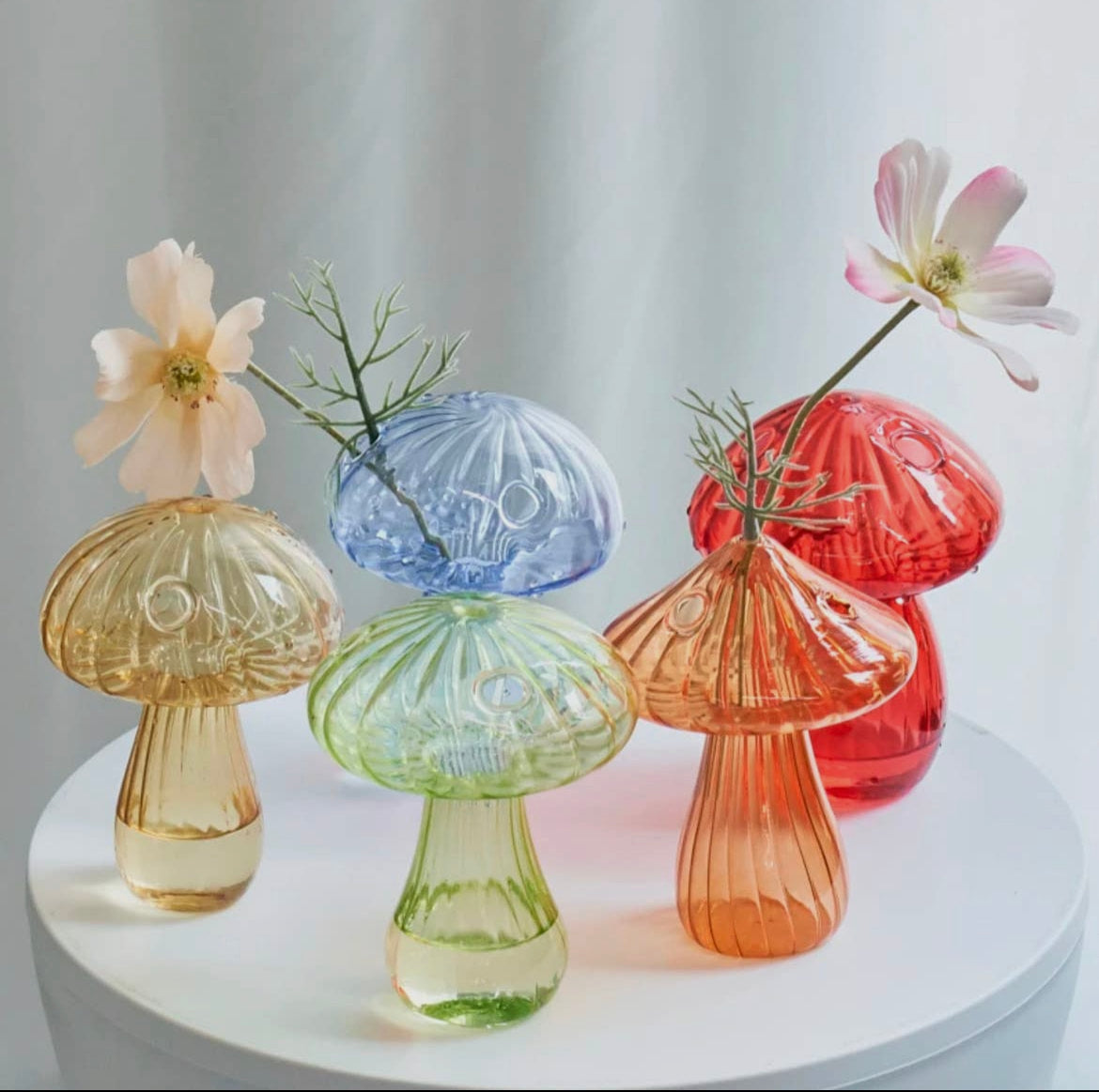 Mushroom Glass Vase